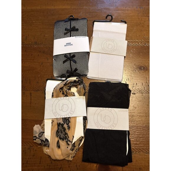 Urban Outfitters Nylon Stocking Fish Lot Of 4 Stockings - Picture 2 of 6